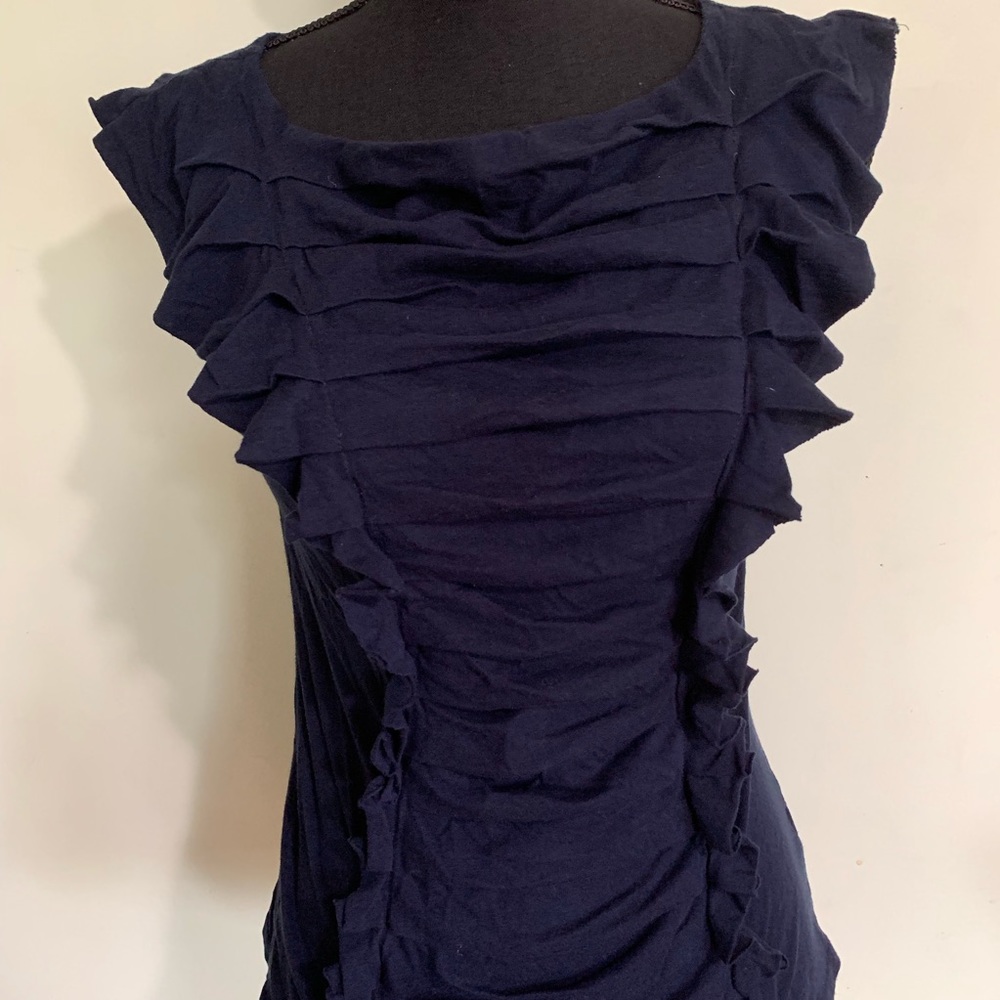 Anthropologie Deletta blue short sleeve top
